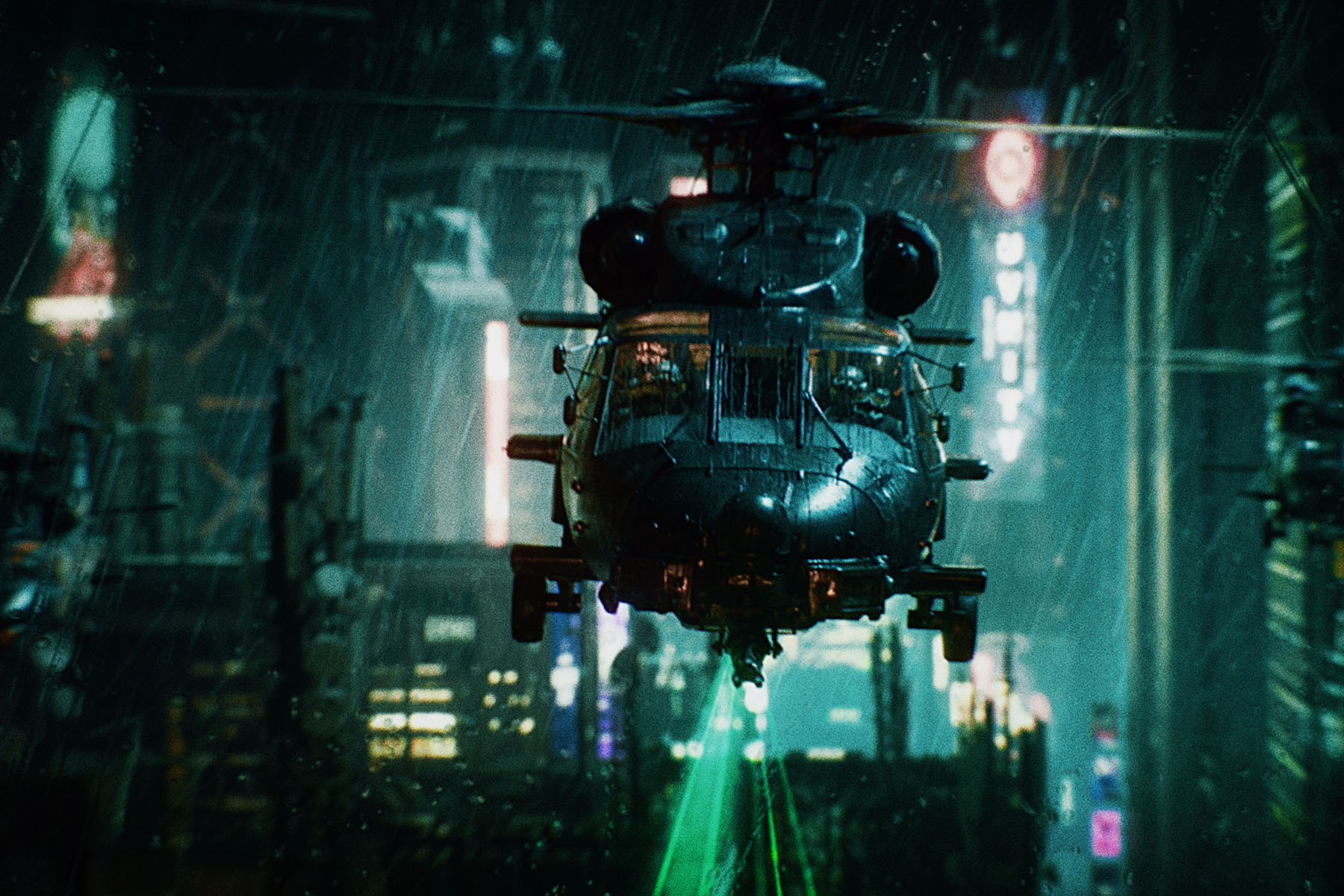 A chase unfolding in the city center