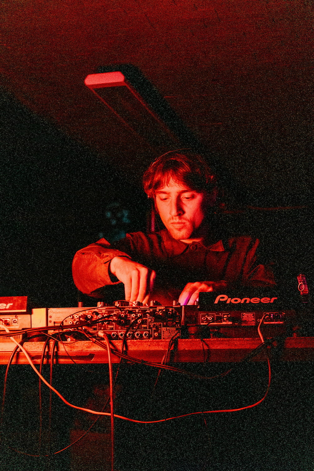 Vampires wearing headsets inside a silent club