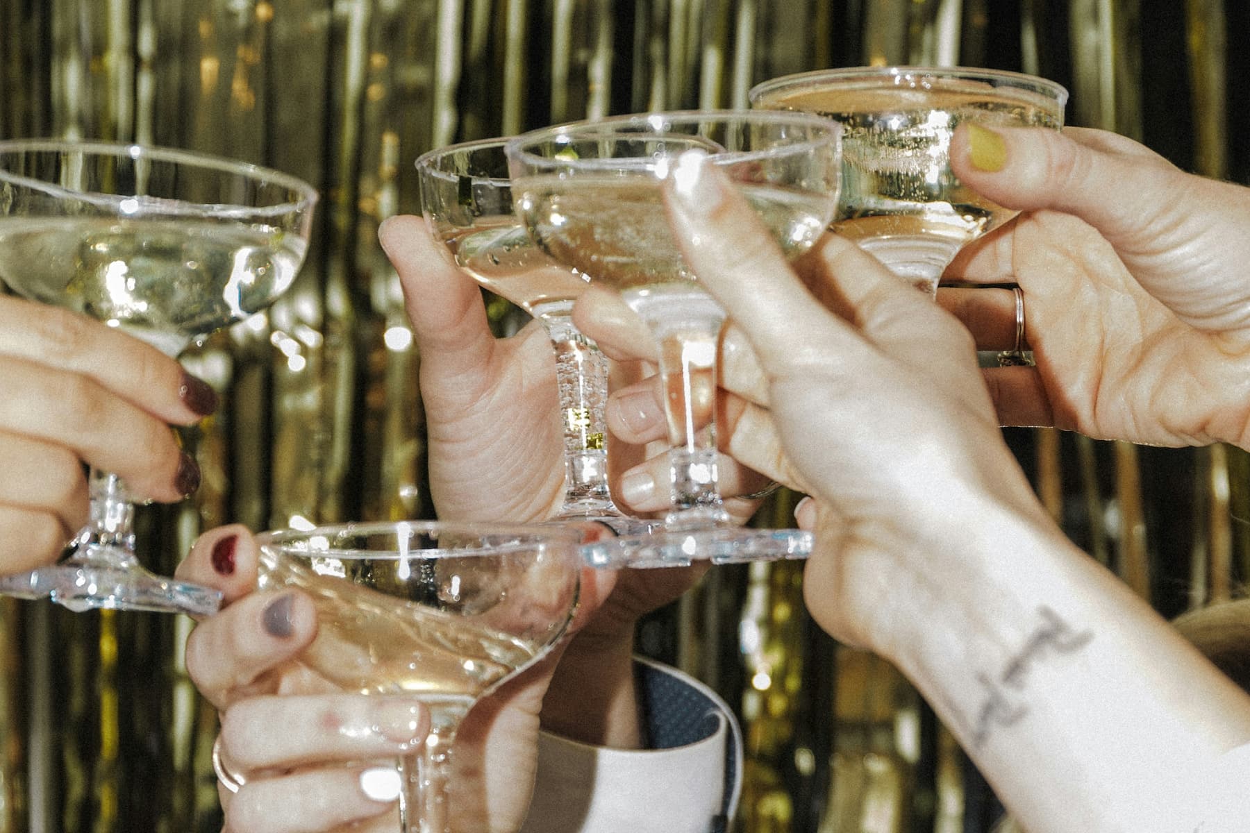 A vampire enduring a holiday party while blending in with humans